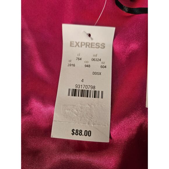 Celia Birdwell Vintage 2 Piece Skirt set Pink Black White Wrap Top Ruffled Sz SM - Picture 7 of 14